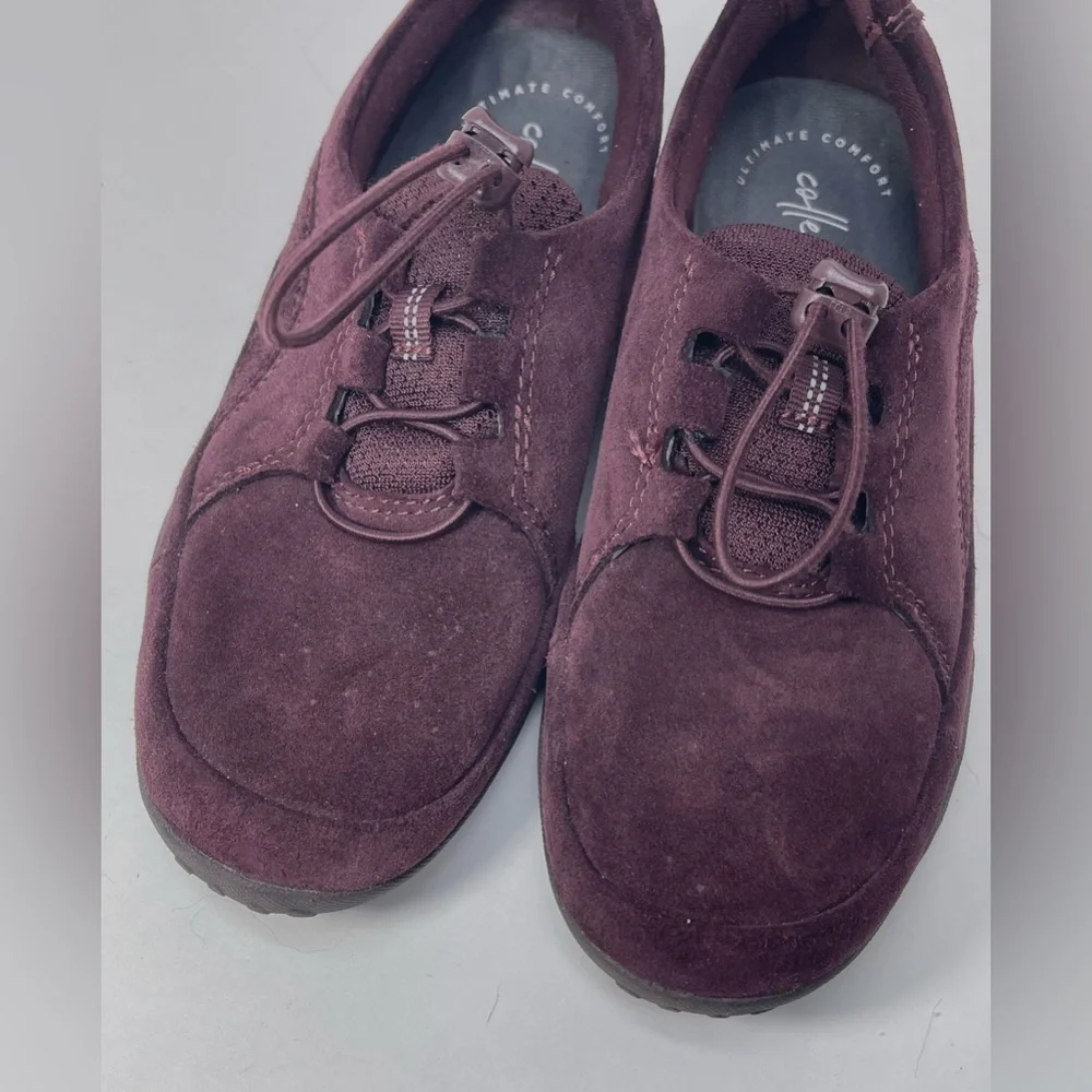 Clark’s Women’s‎ Ultra Comfort Haley Rhea Burgundy Suede Sneakers Size 6M